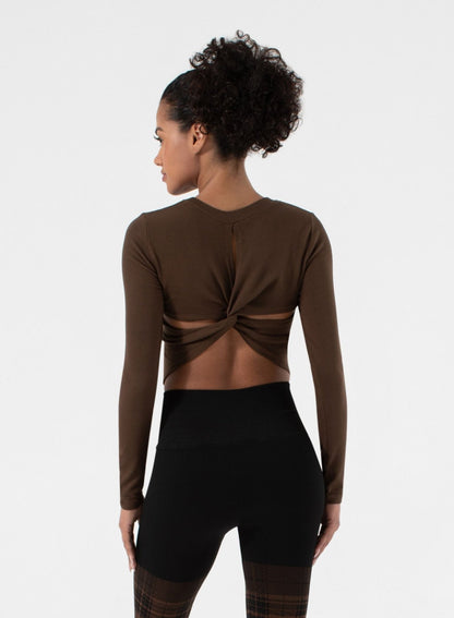 Ultra Soft Acacia Twist Back Long Sleeve | NUX | Evolve Fit Wear