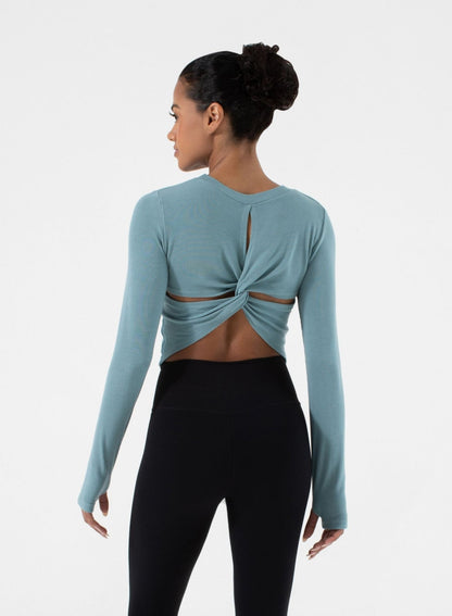 Ultra Soft Acacia Twist Back Long Sleeve | NUX | Evolve Fit Wear