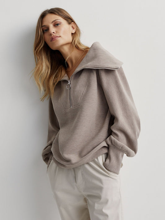 Varley Vine Half Zip – Taupe Marl | Varley | Evolve Fit Wear