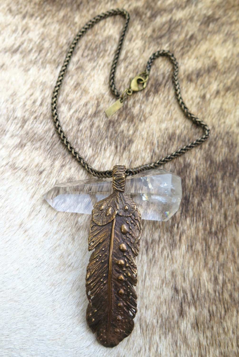 Wanderlust + Wildhearts Jewelry Cielo Single Feather Necklace