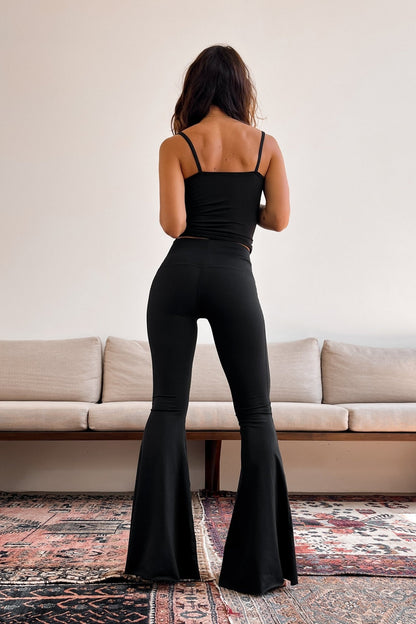 WithLove ♡ Solid Black Crop Bell Bottom | WithLove | Evolve Fit Wear