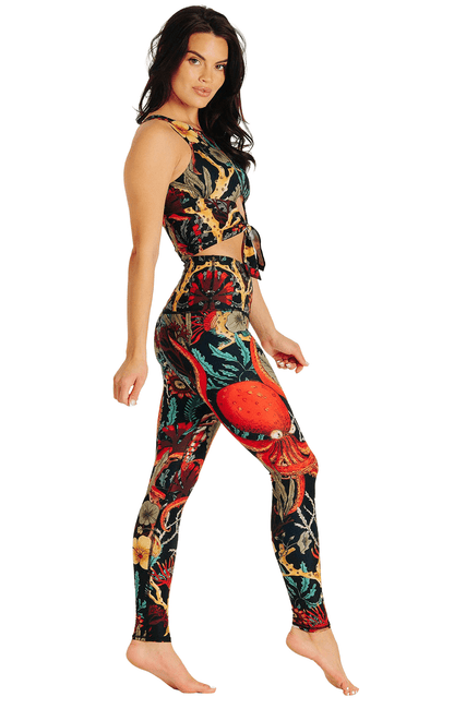 Yoga Democracy Coral My Name Printed Yoga Leggings | Yoga Democracy | Evolve Fit Wear