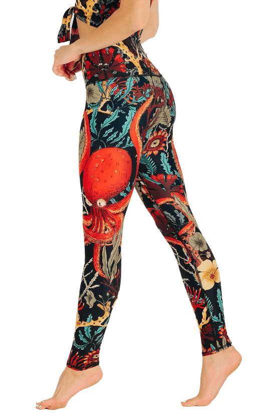 Yoga Democracy Coral My Name Printed Yoga Leggings | Yoga Democracy | Evolve Fit Wear