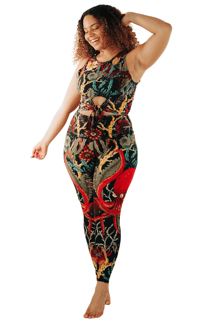 Yoga Democracy Coral My Name Printed Yoga Leggings | Yoga Democracy | Evolve Fit Wear