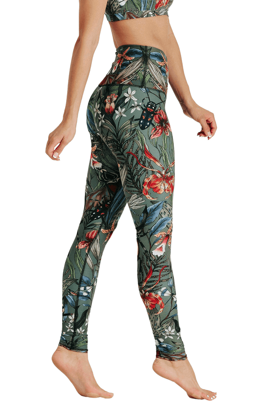 Yoga Democracy Green Thumb Printed Yoga Leggings | Yoga Democracy | Evolve Fit Wear