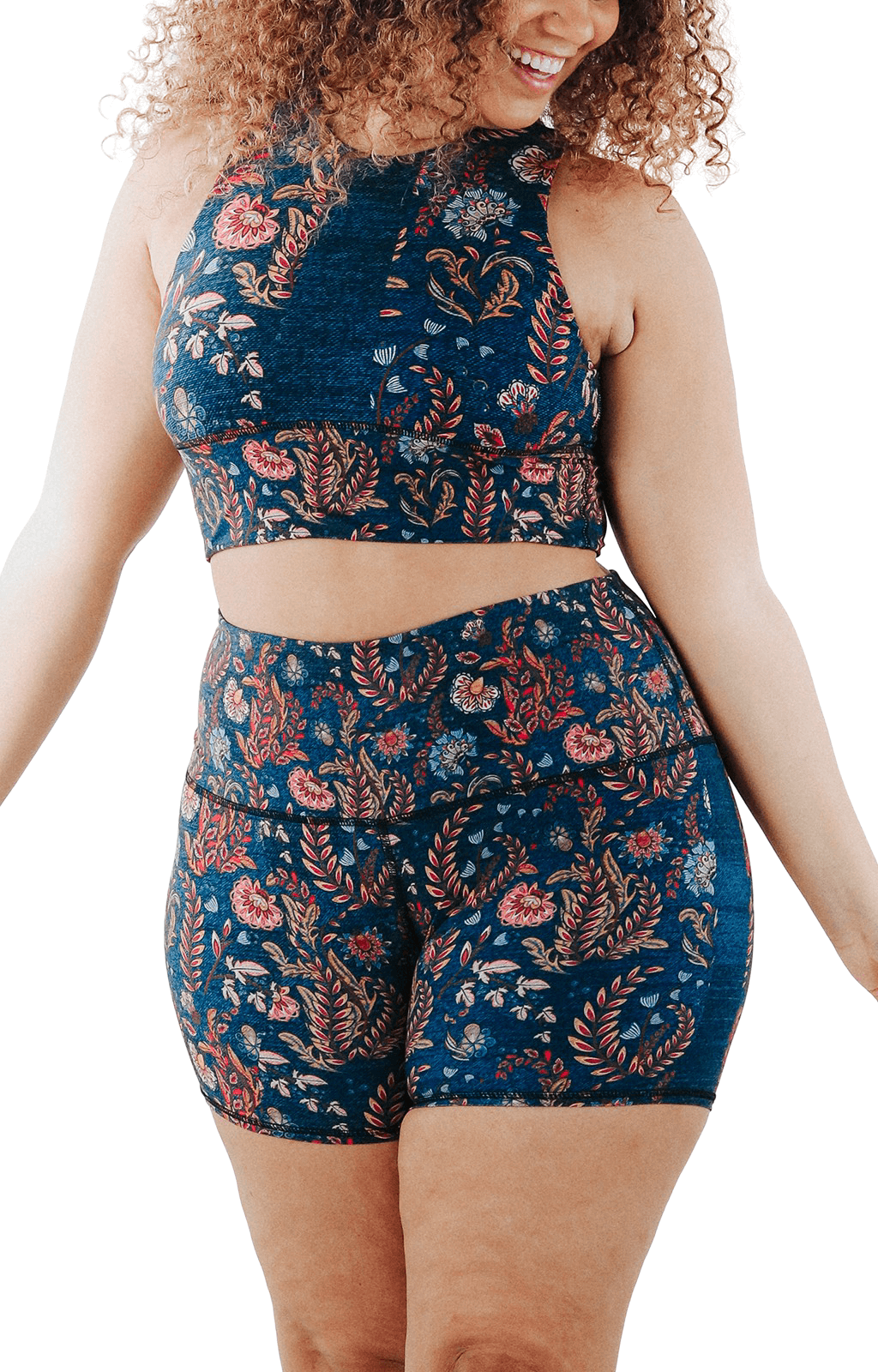 Yoga Democracy Joey Short in Festival Denim | Yoga Democracy | Evolve Fit Wear