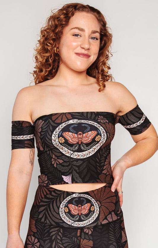 Yoga Democracy Off The Shoulder Bandeau in Ouroboros | Yoga Democracy | Evolve Fit Wear