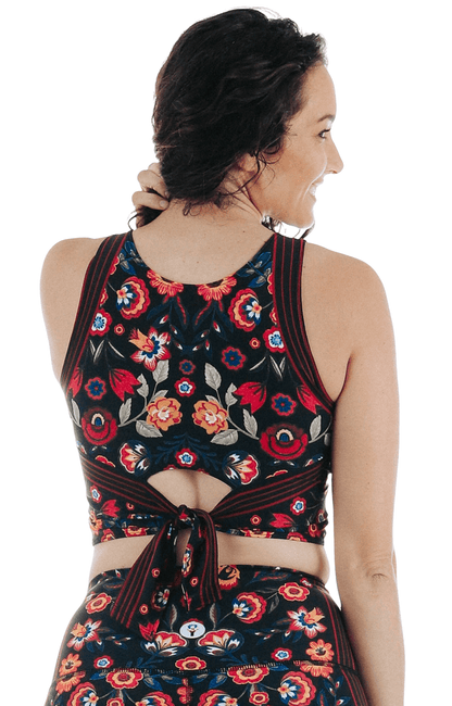 Yoga Democracy Reversible Knot Top in Folklore | Yoga Democracy | Evolve Fit Wear