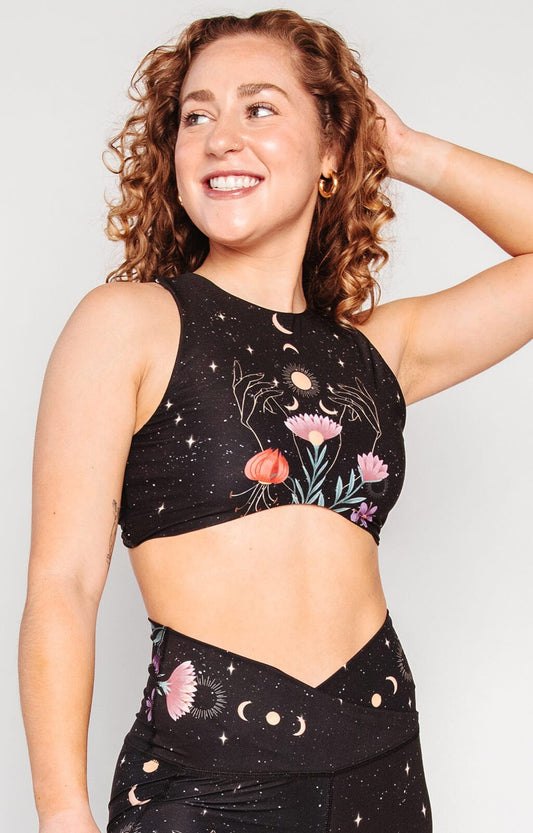 Yoga Democracy Reversible Twist Top in Celestial Timing | Yoga Democracy | Evolve Fit Wear