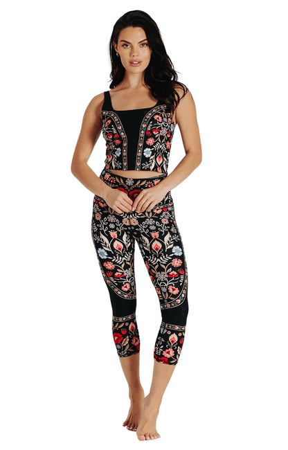 Yoga Democracy Rustica Printed Yoga Crops | Yoga Democracy | Evolve Fit Wear
