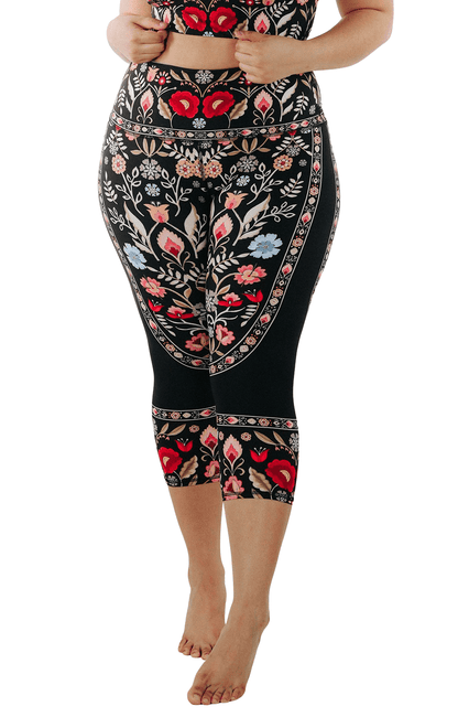 Yoga Democracy Rustica Printed Yoga Crops | Yoga Democracy | Evolve Fit Wear